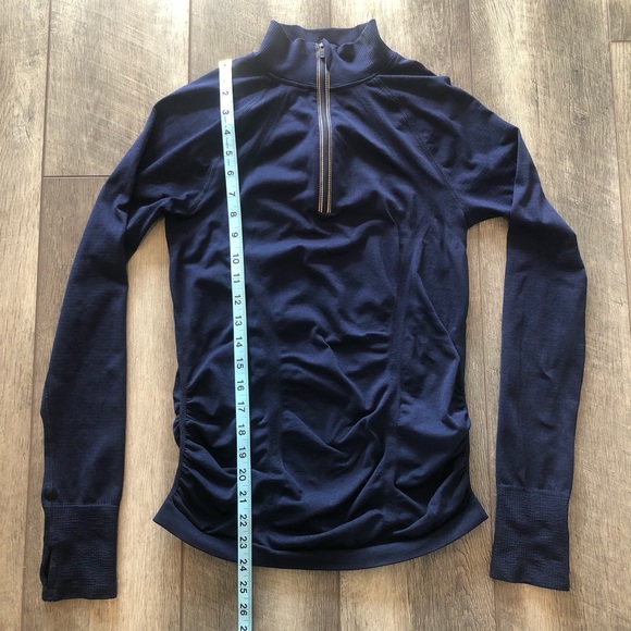 Athleta Fastest Track Half Zip Navy - Sz Small - Picture 8 of 12